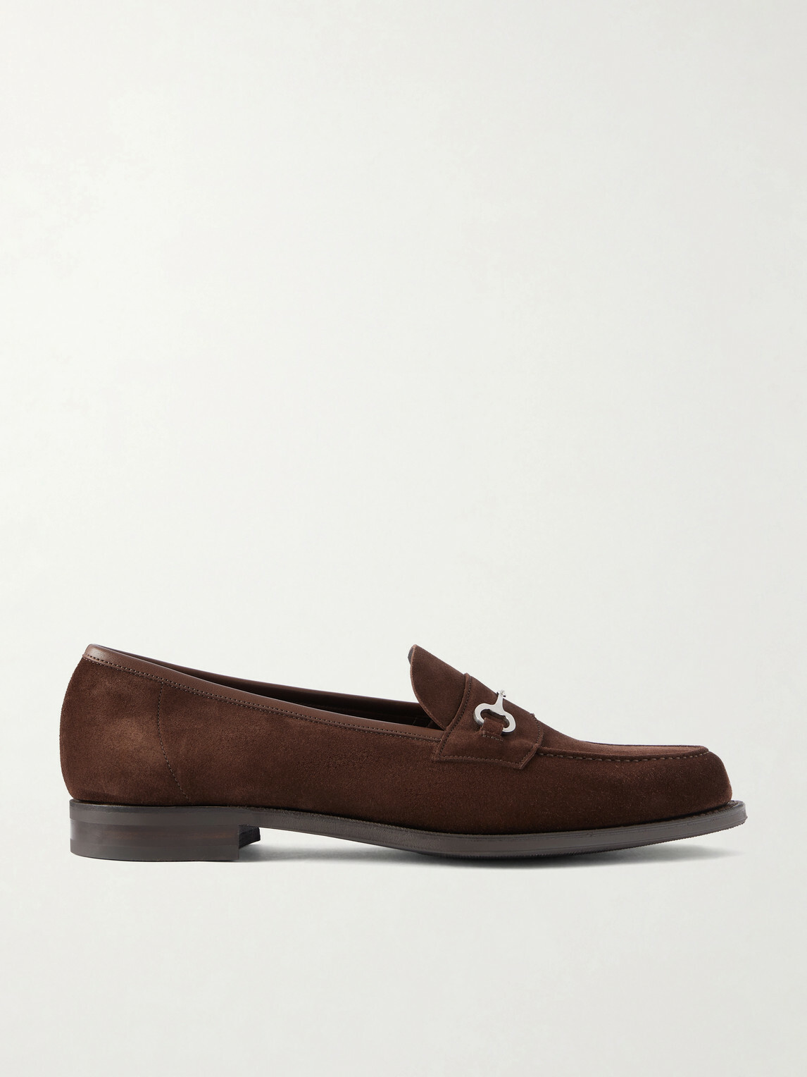 Edward Green - Putney Horsebit-Embellished Suede Loafers - Brown