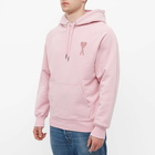 AMI Men's Tonal Heart Popover Hoody in PalePink