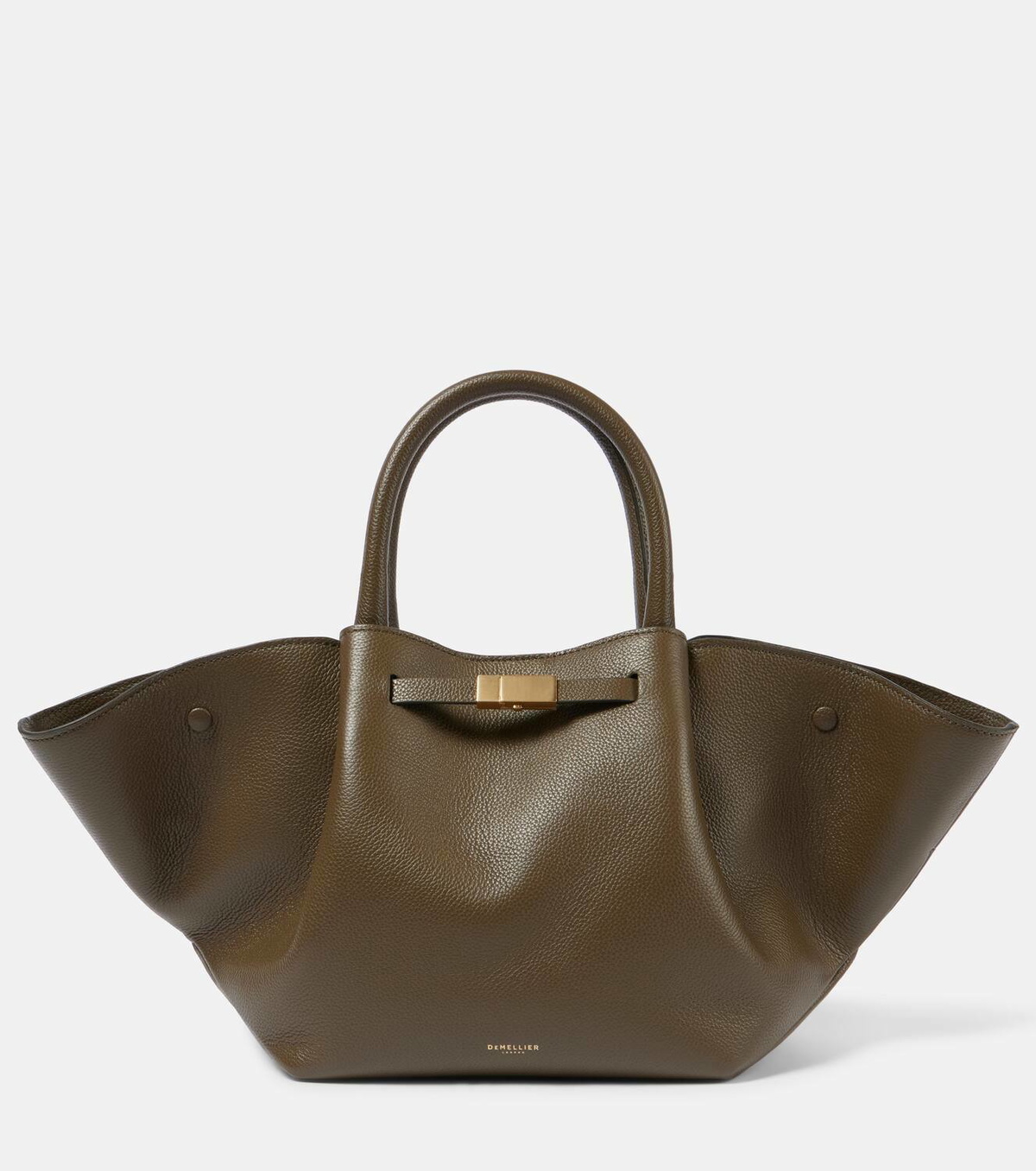 DeMellier New York Midi grained leather tote bag DeMellier