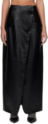 The Frankie Shop Black Nan Faux-Leather Maxi Skirt