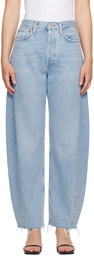 AGOLDE Blue Luna High Rise Pieced Taper Jeans