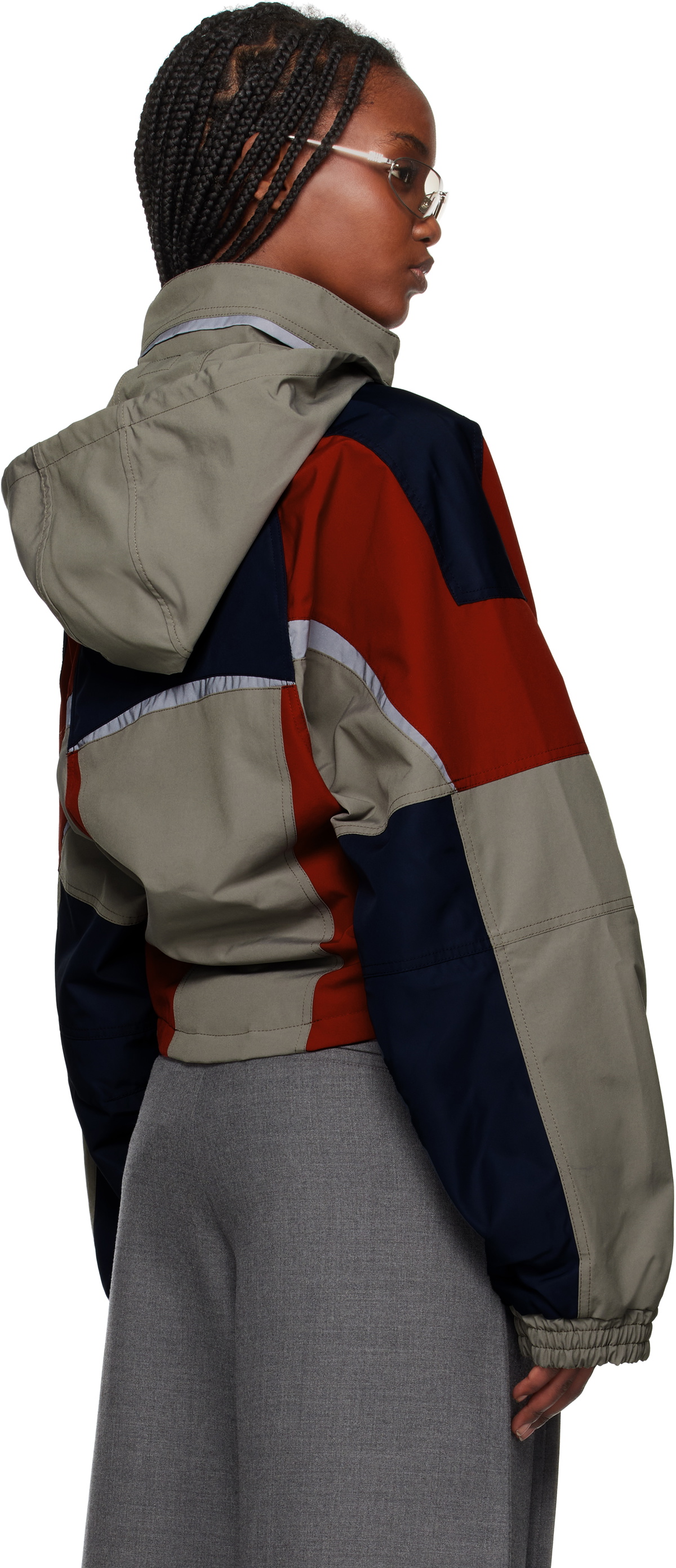 Martine Rose Taupe Shrunken Sports Jacket Martine Rose