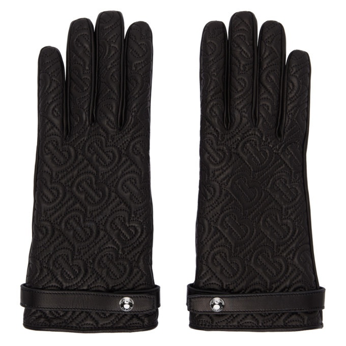 Photo: Burberry Black Quilted Monogram Gloves