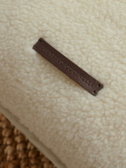 Brunello Cucinelli - Leather-Trimmed Virgin Wool-Blend Fleece Cushion