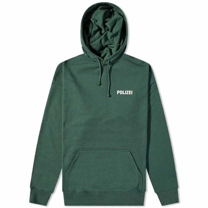 Photo: Vetements Men's Polizei Popover Hoody in Police Green