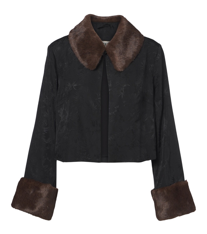 Photo: Rixo Luanne jacquard cropped jacket