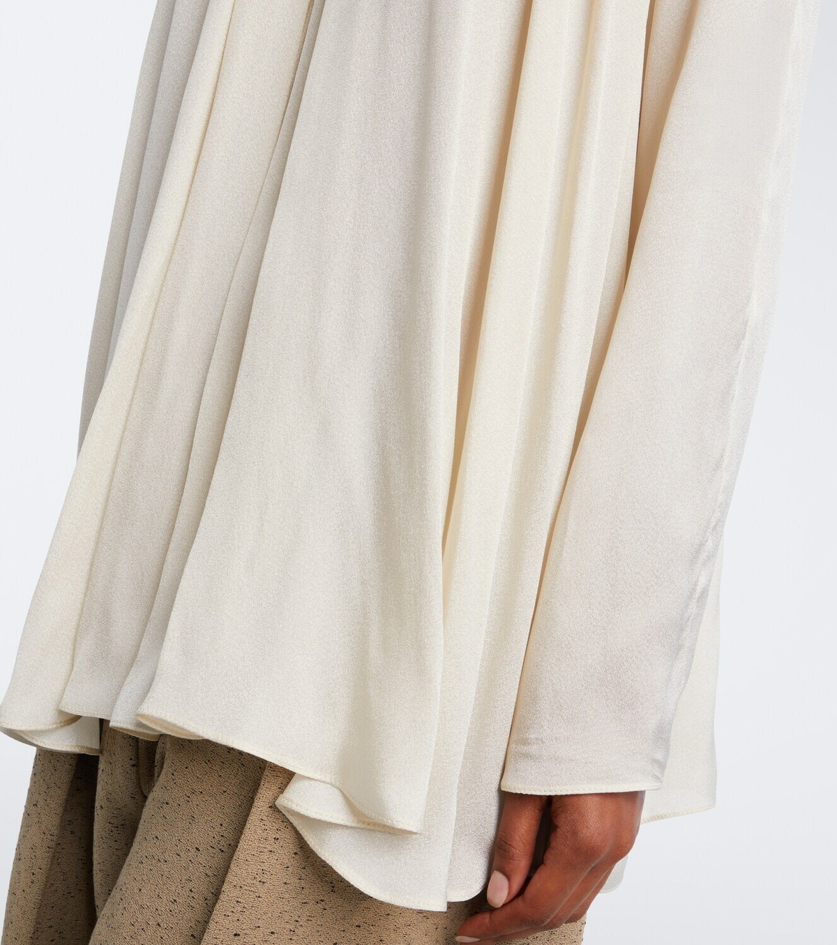 Agnona Draped satin blouse