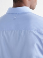 AMI PARIS - Tailor Logo-Embroidered Cotton-Poplin Shirt - Blue