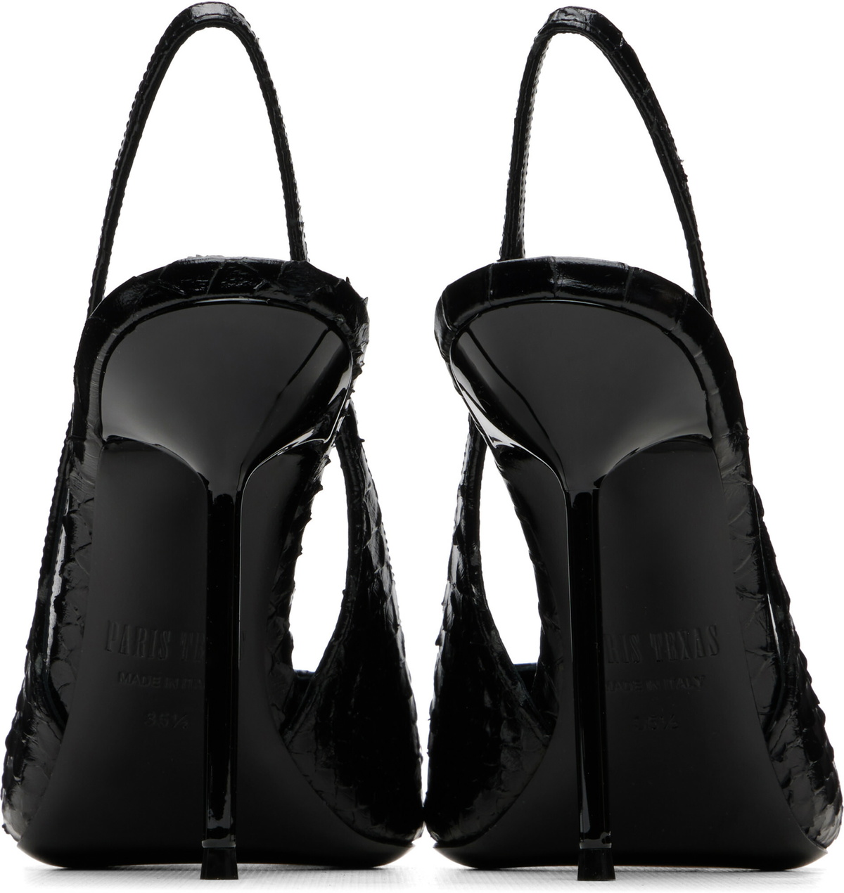 Paris Texas Black Lidia Slingback 105 Heels