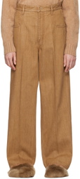 Carven Tan 5-Pocket Trousers