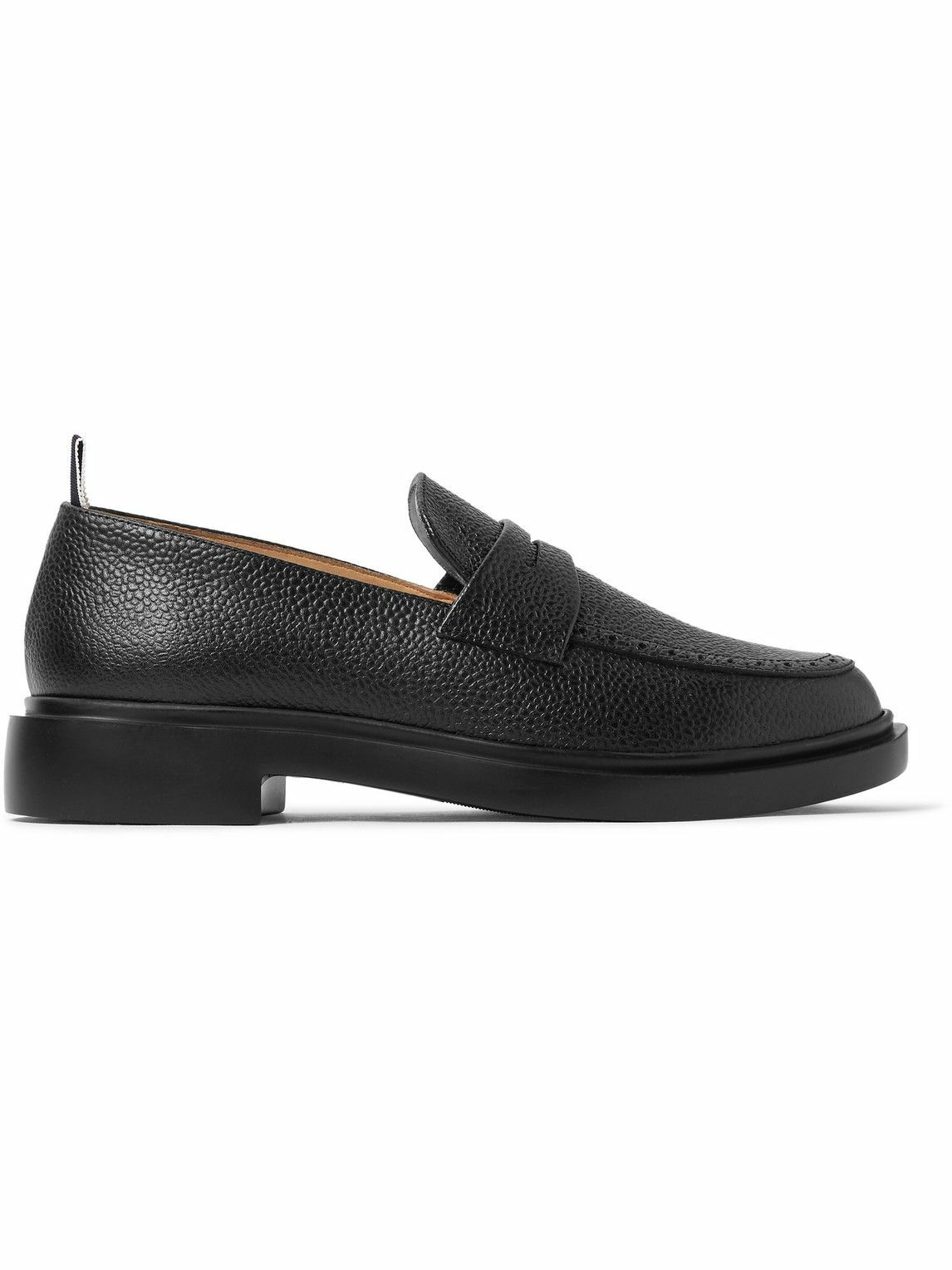 Thom Browne - Pebble-Grain Leather Penny Loafers - Black