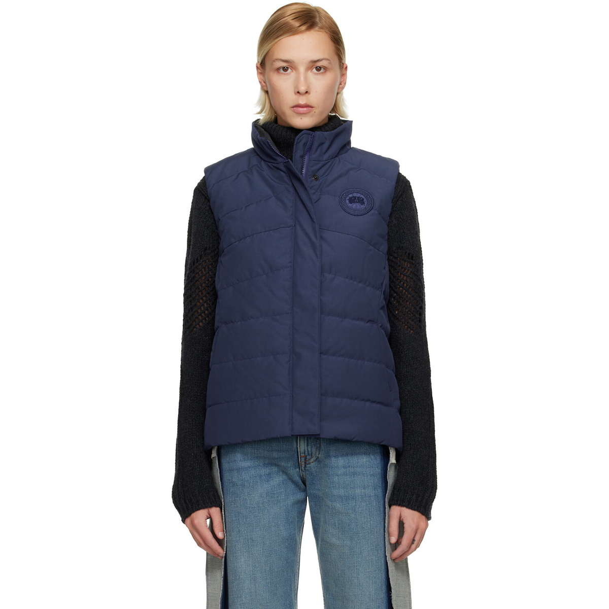 Canada Goose Blue 'Tonal Label' Freestyle Down Vest