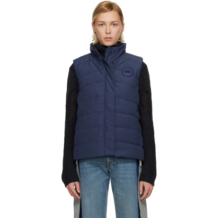 Photo: Canada Goose Blue 'Tonal Label' Freestyle Down Vest