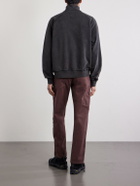 FrizmWORKS - Cotton-Blend Jersey Zip-Up Sweatshirt - Black