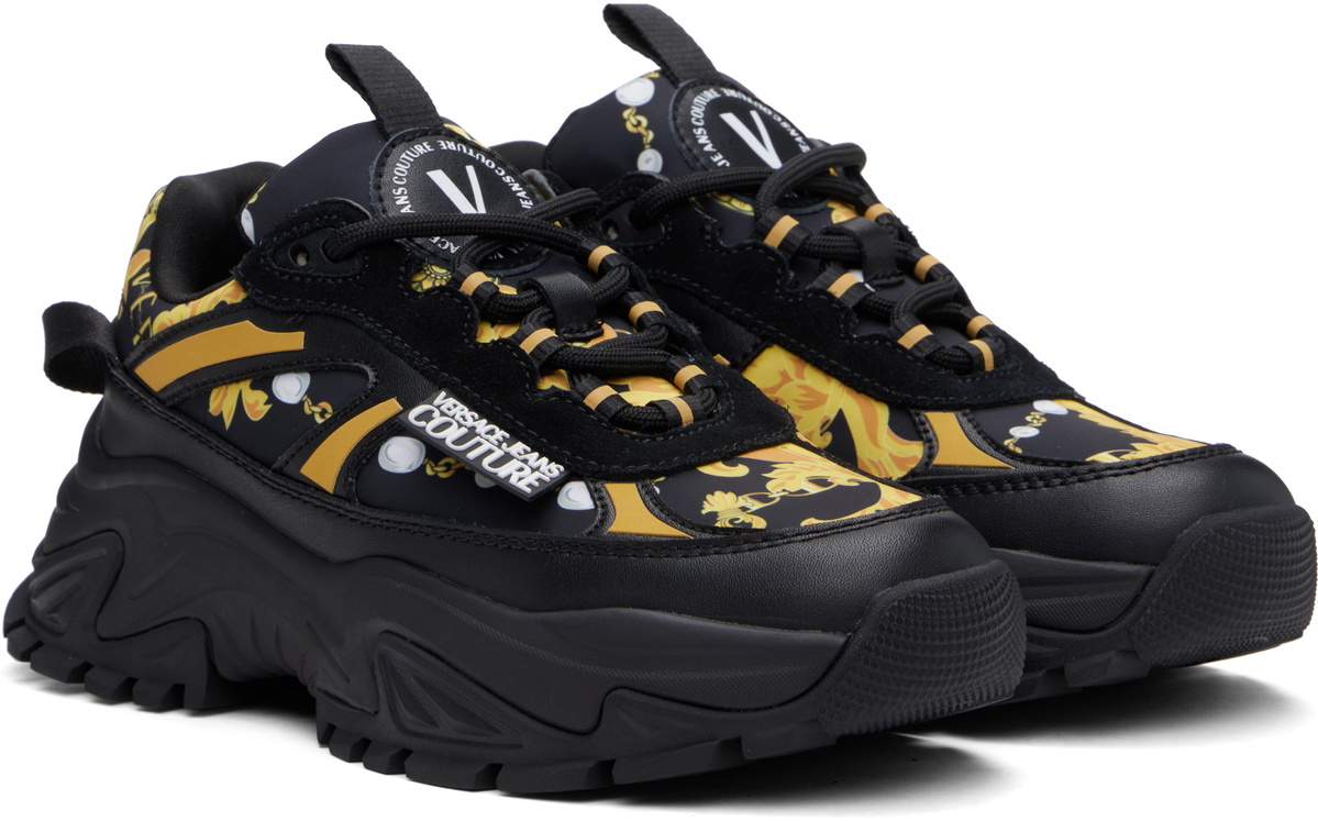 Versace Jeans Couture Black Hiker Low Top Sneakers