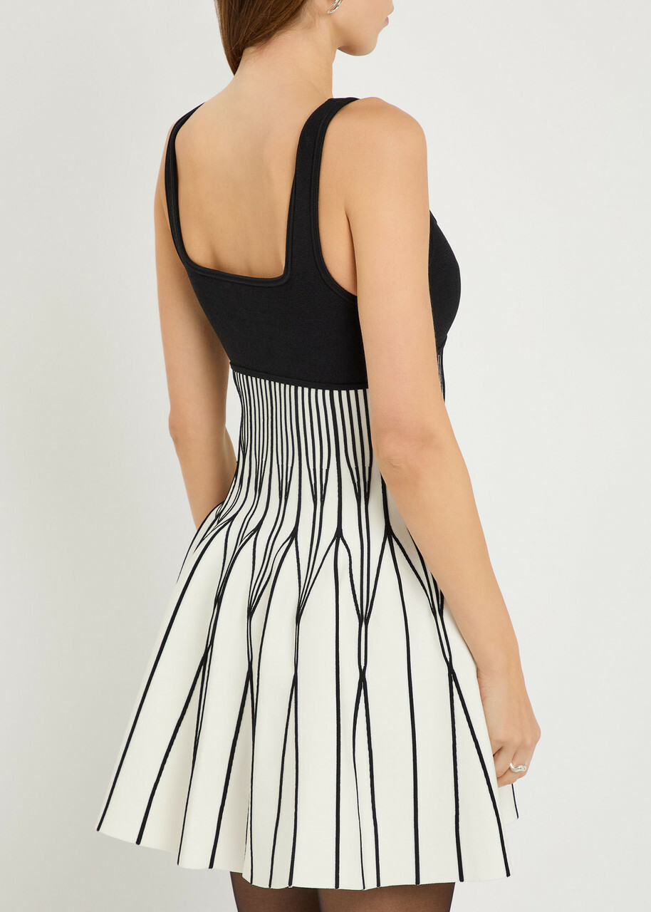 Simkhai Cynder Patterned Knit Mini Dress Black