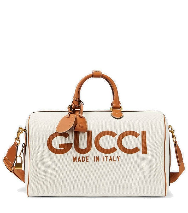 Photo: Gucci Large logo canvas duffel bag