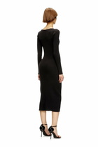 Diesel Ribbed midi dress with cargo pockets - Dresses Womens in Black