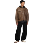 Cawley Brown Aviator Flying Leather Jacket