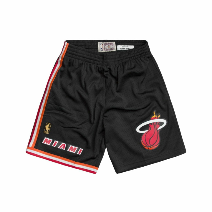 Photo: Mitchell & Ness Nba Swingman Shorts Miami Heat Road 1996 97 Black - Mens - Sport & Team Shorts