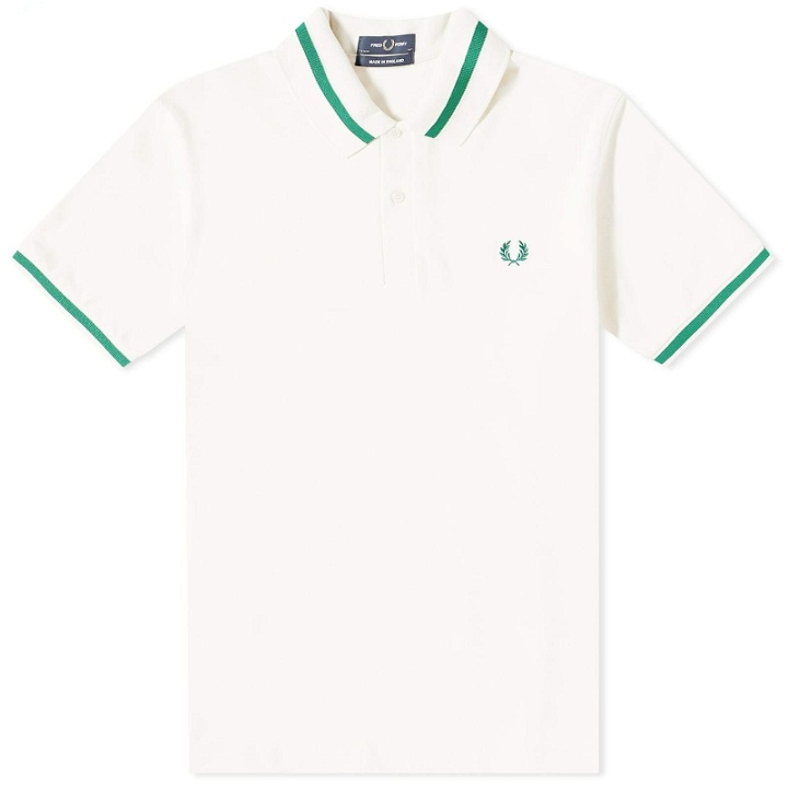 Photo: Fred Perry Authentic Men's Single Tipped Polo Shirt - Made in England in Light Ecru