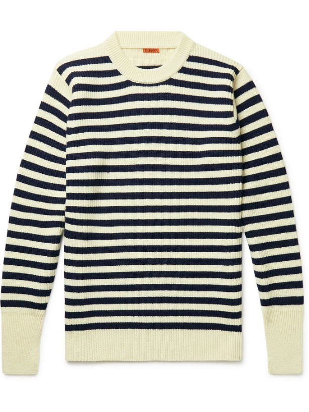 Photo: Barena - Striped Virgin Wool Sweater - Blue