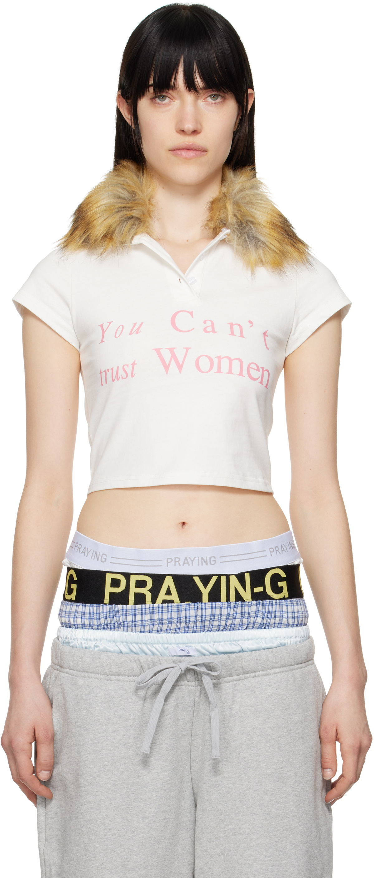 Praying White 'You Can't Trust Women' Fur Polo