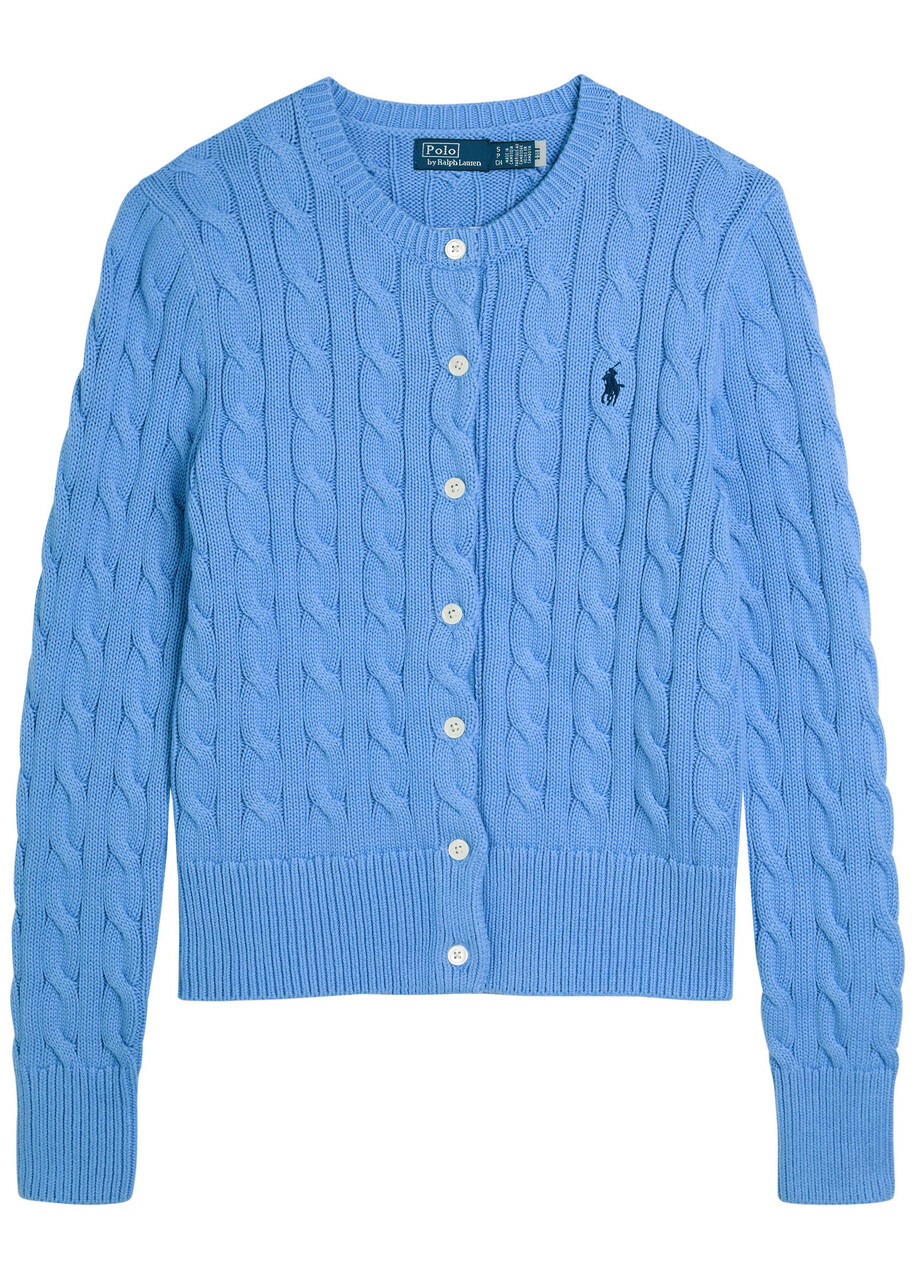 Polo Ralph Lauren Cable-knit Cotton Cardigan Light Blue