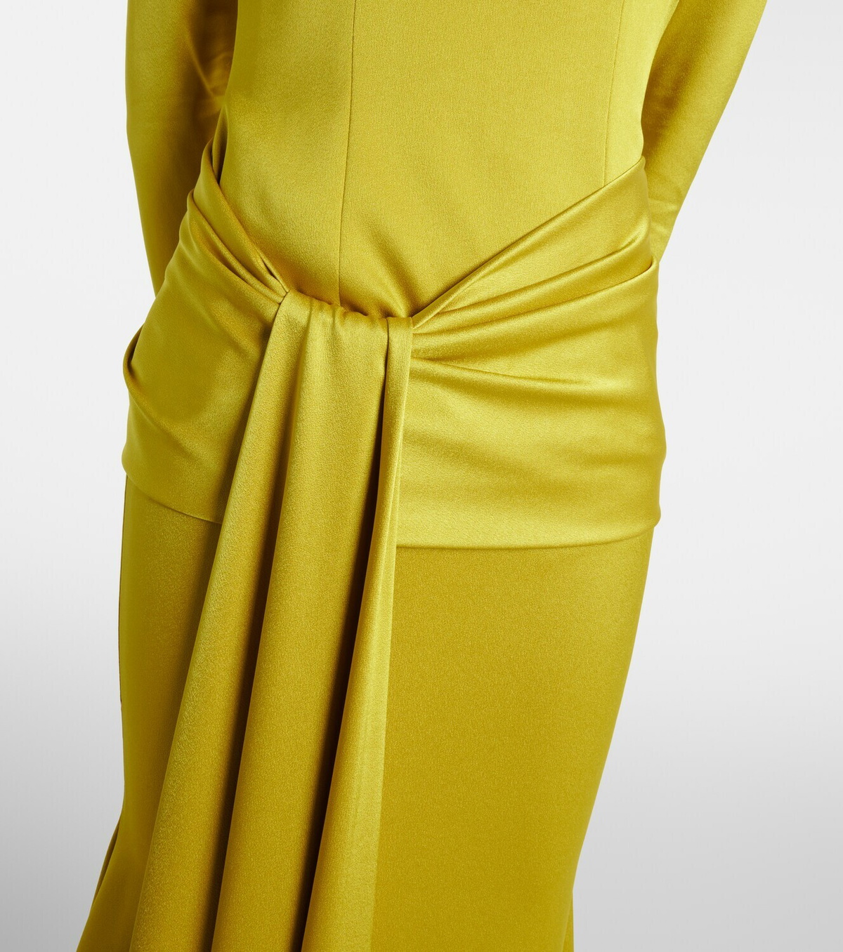 Alex Perry Draped sash satin crêpe gown