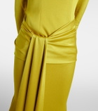 Alex Perry Draped sash satin crêpe gown
