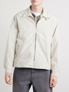 A.PRESSE - Silk and Cotton-Blend Gabardine Coach Jacket - Neutrals