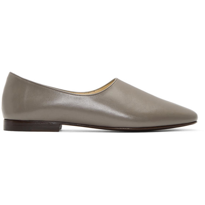 Photo: Lemaire Grey Leather Slipper Loafers