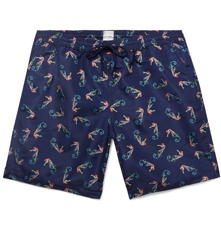 Photo: Paul Smith - Long-Length Printed Swim Shorts - Men - Navy