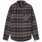 Portuguese Flannel Men's Arquive 72 Check Shirt in Charcoal