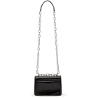 Versace Jeans Couture Black and Pink Faux-Leather Logo Bag