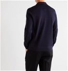 Dunhill - Panelled Wool Polo Shirt - Blue