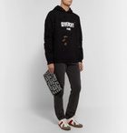 Givenchy - Oversized Distressed Logo-Print Cotton-Jersey Hoodie - Men - Black