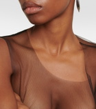 Noir Kei Ninomiya Overlay-tulle maxi dress