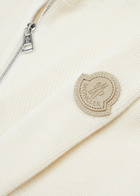Moncler Half-zip Cotton-blend Jumper Cream