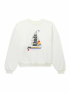 Rhude - Catamaran Champion Logo-Print Cotton-Jersey Sweatshirt - White
