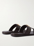 TOM FORD - Brighton Embellished Leather Sandals - Brown