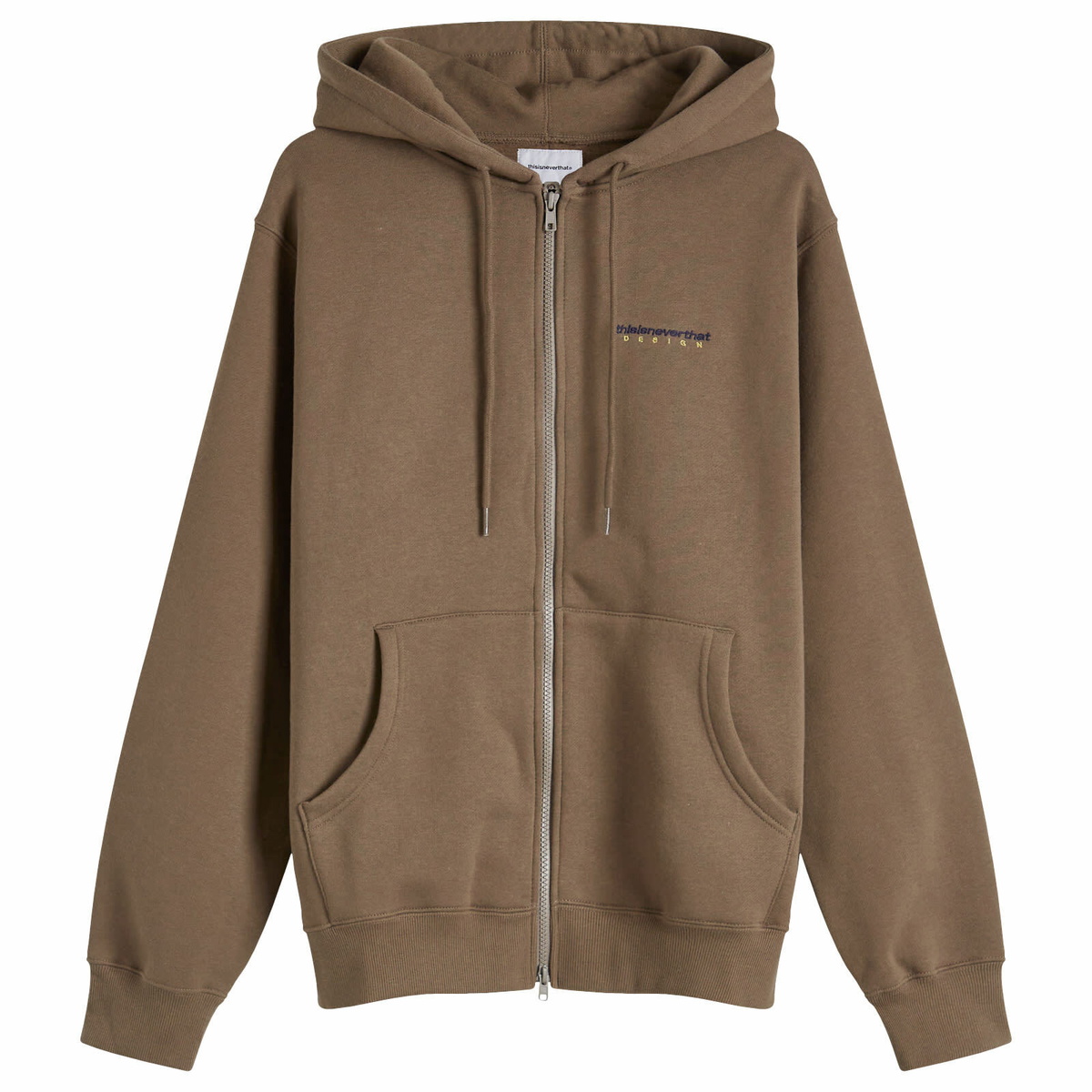 thisisneverthat Men's DSN Zip Up Hoody in Brown thisisneverthat