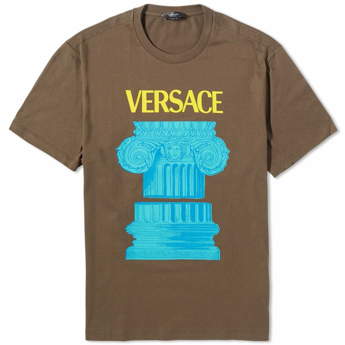 Versace Men's Column T-Shirt in Winter Military Versace