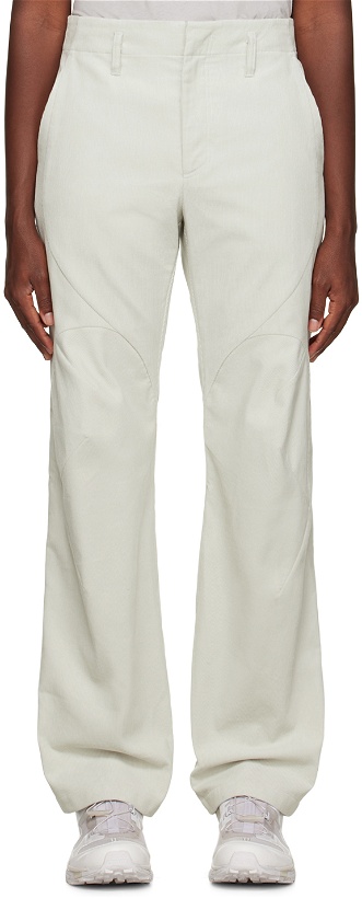 Photo: POST ARCHIVE FACTION (PAF) Off-White Darted Trousers