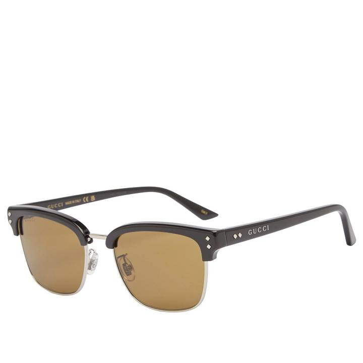 Photo: Gucci Men's GG1897SK Sunglasses in Black/Brown 