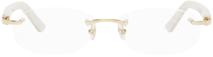 Photo: Cartier Gold Rimless Oval Glasses
