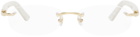 Cartier Gold Rimless Oval Glasses