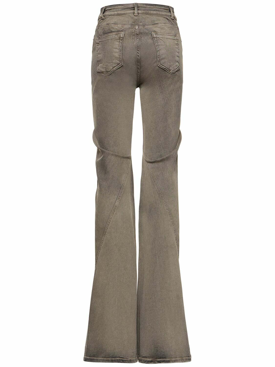 RICK OWENS DRKSHDW - Bias Denim Mid Rise Flared Jeans Rick Owens Drkshdw