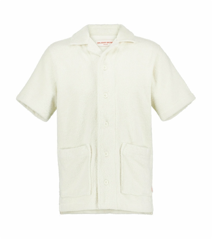 Photo: Orlebar Brown - Griffith toweling cotton-blend shirt