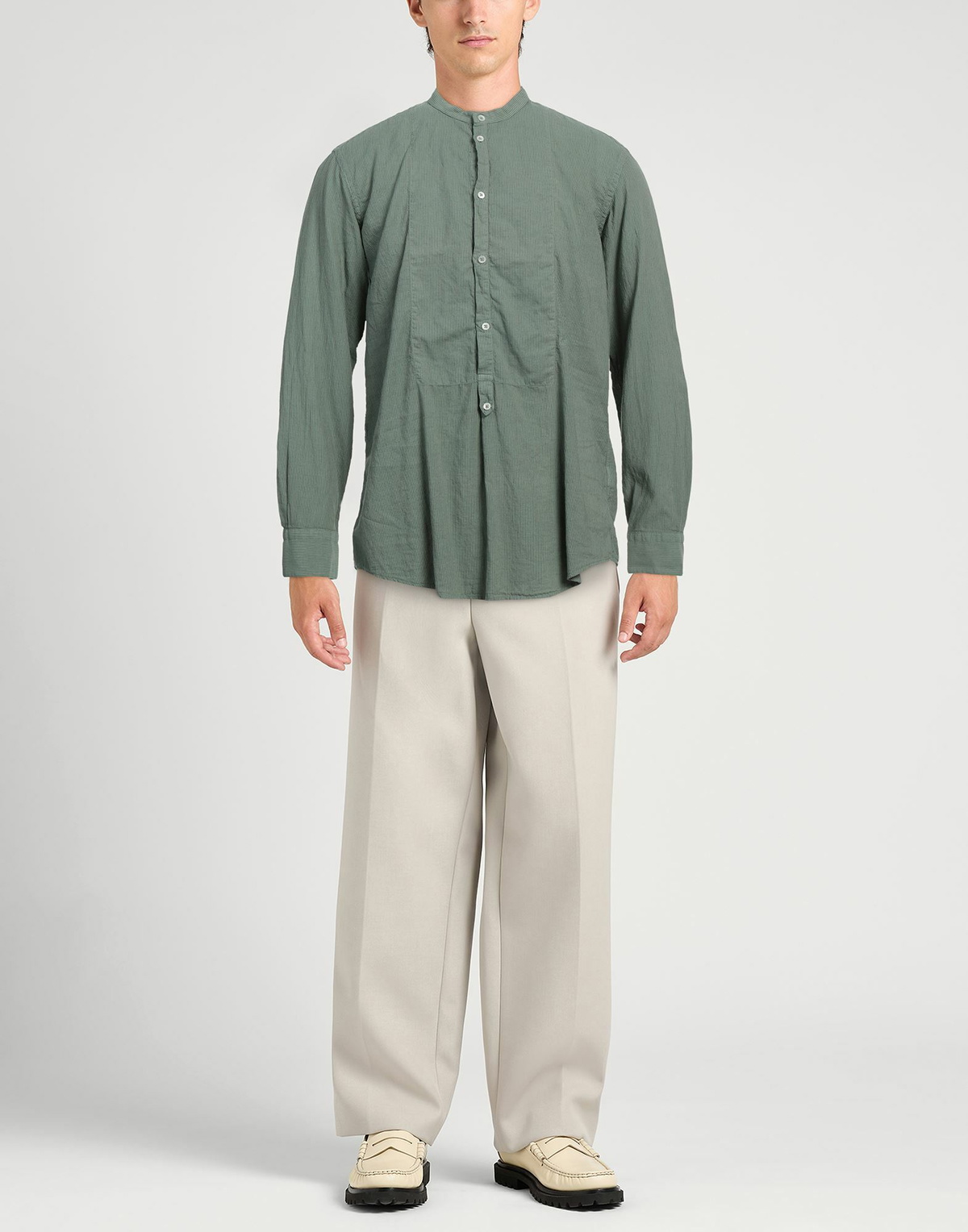 Massimo Alba Mens Shirt in Sage green